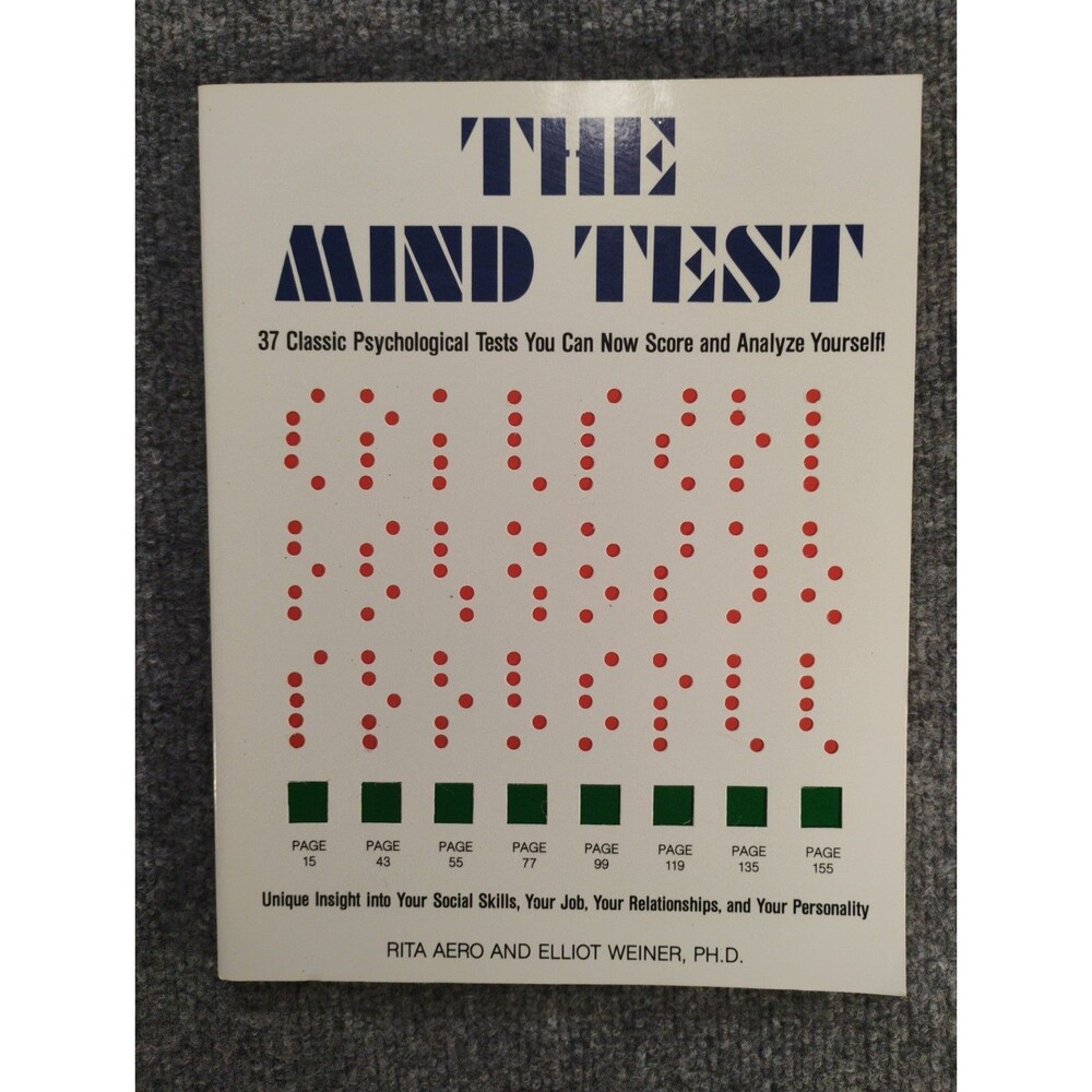 The Mind Test Rita Aero Elliot Weiner 1981 Psychological Tests Paperback Quill